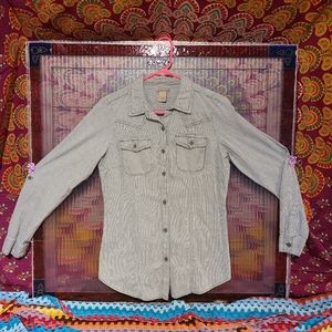 LAST CHANCE Ruff Hewn Vertical Striped Button Up